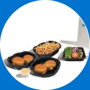 “Burger Family Pack featuring multiple juicy burgers with fresh toppings, served with sides for a family meal.”