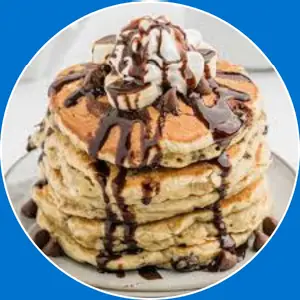 “Fluffy pancakes with chocolate chips.”