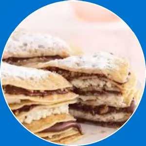 “Crepe filled with chocolate and hazelnut spread.”