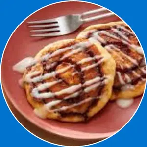 “Pancakes swirled with cinnamon roll flavor and icing.”