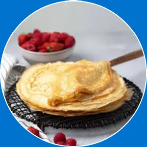 “Thin classic French crepe with light filling.”