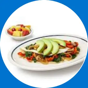 “Egg white scramble made with fluffy egg whites and fresh vegetables for a light, protein-rich breakfast.”