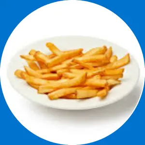 “Crispy golden French fries.”