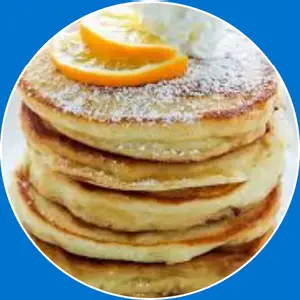 “Light lemon ricotta pancakes with a fresh citrus flavor.”