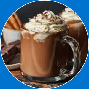 “Warm hot chocolate drink.”