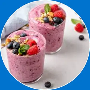 Berry Blast smoothie made with mixed berries for a vibrant, refreshing, antioxidant-rich drink.”