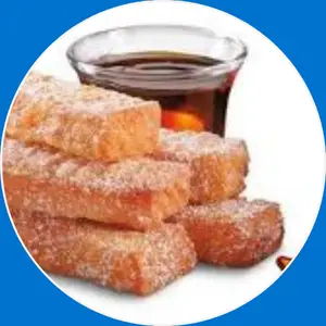 “Jr. French Toast made from golden, cinnamon-flavored slices served in a kid-friendly portion.”