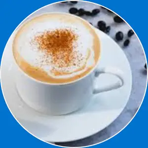 “Hot cappuccino with frothy milk.”