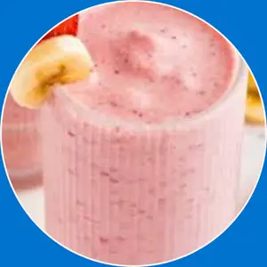 “Strawberry banana smoothie made with fresh strawberries, ripe bananas, and creamy blended texture.”