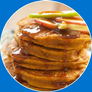 “Pancakes swirled with cinnamon roll flavor and icing.”