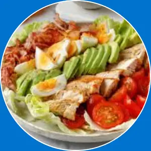 “Fresh salads and bowls with vegetables and protein.”